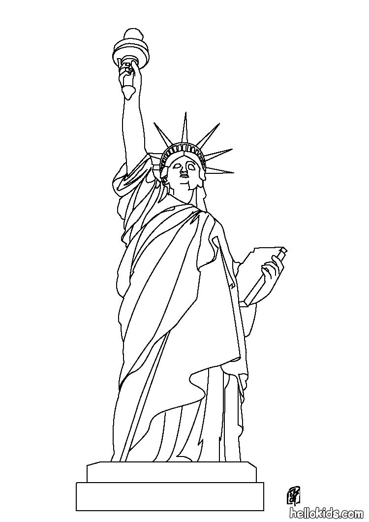 statue of liberty coloring page - Clip Art Library