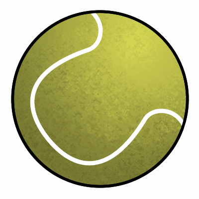 Drawing a cartoon tennis ball