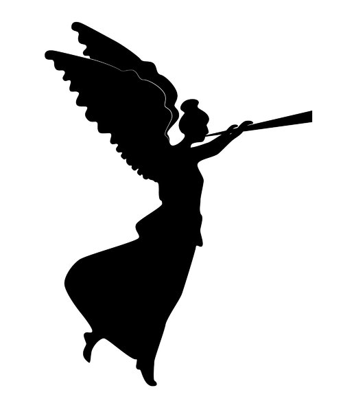 angel silhouette clip art free - photo #16
