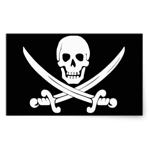 1/  EagleEmblems pin-pirate calavera y bones-flag