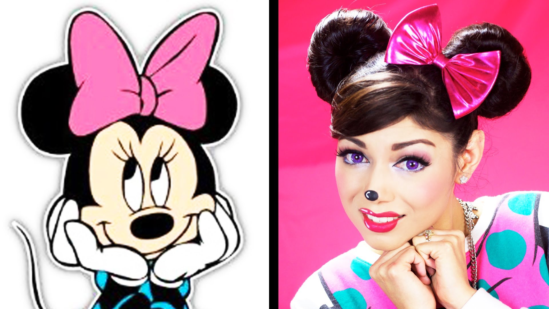 Minnie Mouse Hair Buns! - YouTube