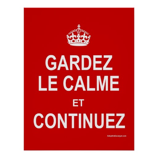 Gardez Le Calme Et Continuez Poster Clipart - Free Clip Art Images