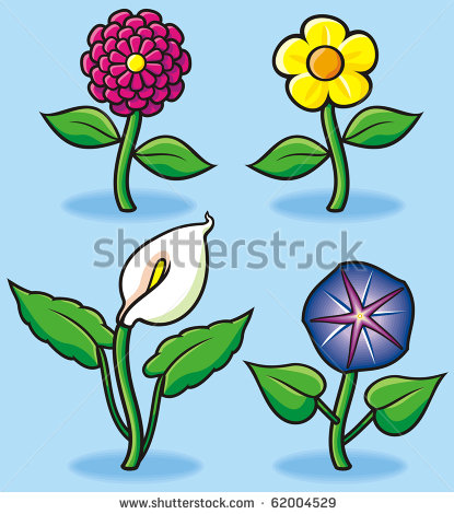 Pictures of flowers cartoon style - Funny Family Wallpaper