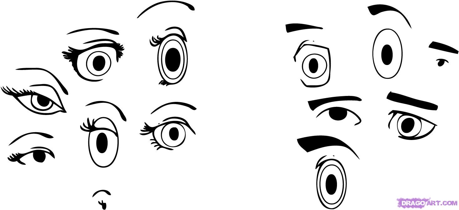 art how to draw cartoon eyes - Clip Art Library