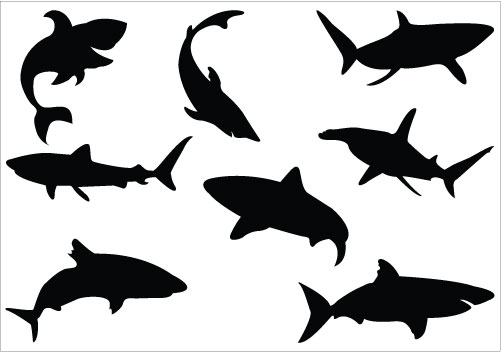 Shark Silhouette Clip Art Pack | Clipart library - Free Clipart Images
