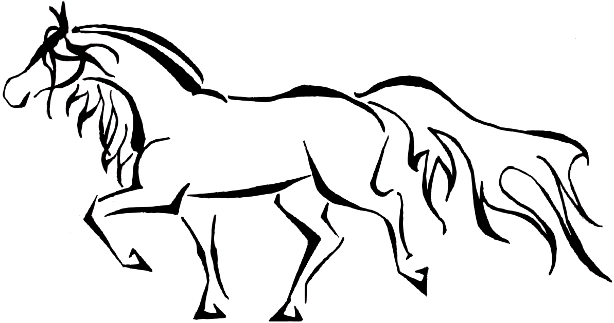 Simple Horse Outline Drawings Images  Pictures - Becuo
