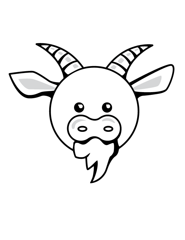 Goat Coloring Pages Printable For Children - Kids Colouring Pages
