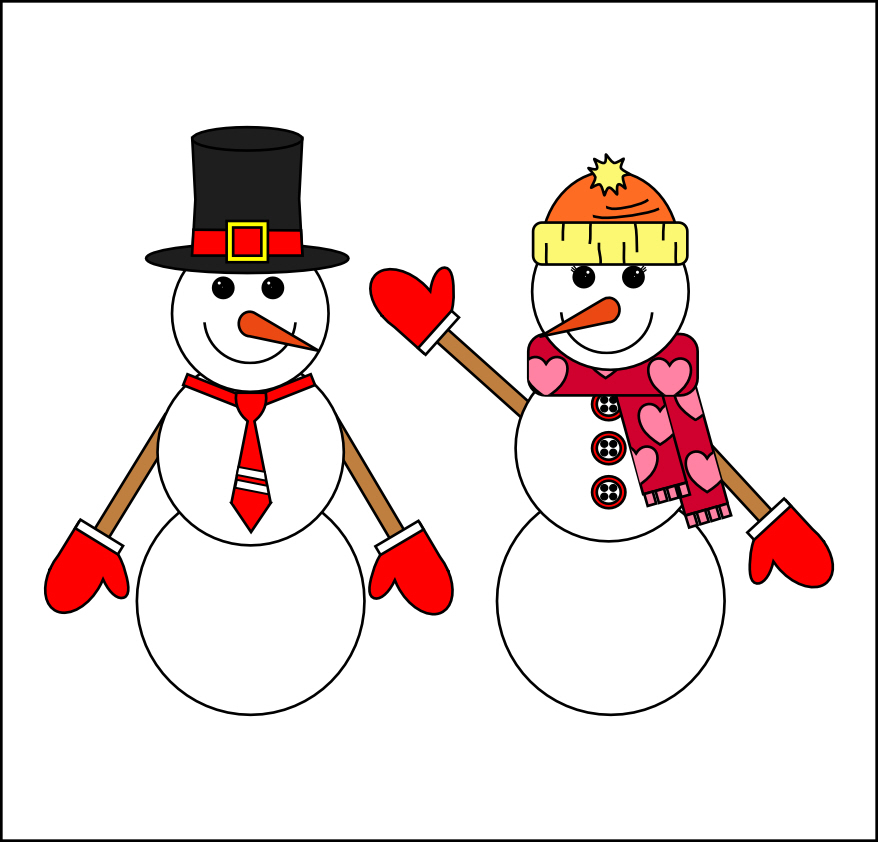 Smarty Pants Fun Printables: Printable Snowman and Snow Woman Arts 