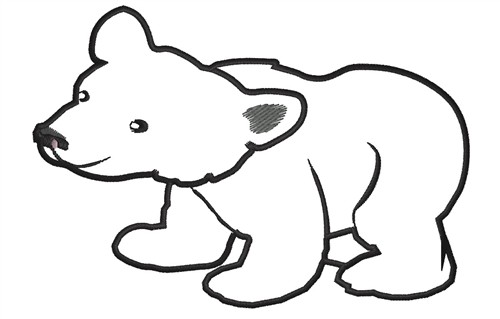 Polar Bear Outline - Clipart library
