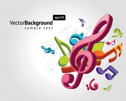 Theme Music Notes Vector-vector Misc-free Vector Free Download