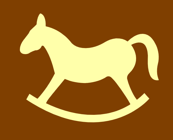 Tan Rocking Horse clip art - vector clip art online, royalty free 