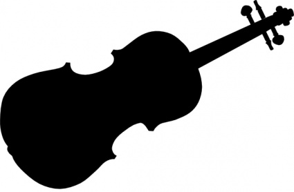 Violin Silhouette clip art - Download free Music vectors