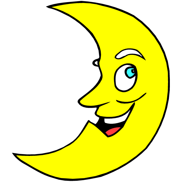 42+ Crescent Moon Cartoon Drawing Images