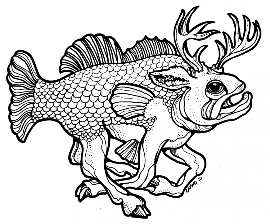 Largemouth Bass Fish Clip Art