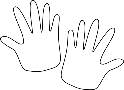Black and White Hands Clip Art - Black and White Hands Image
