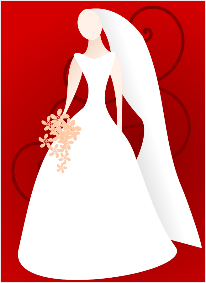 Bride and Groom Clipart, vector clip art online, royalty free 