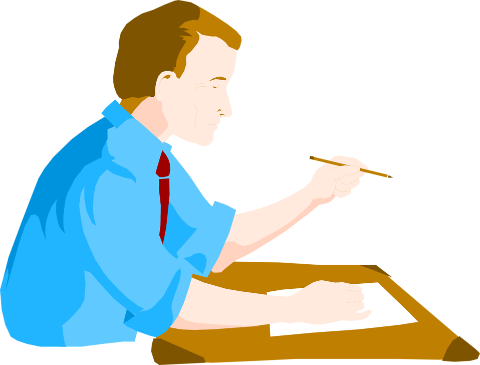 Free Stock Photos | Illustration of a business man at a desk 