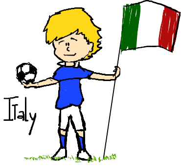 Italy: cartoon soccer player - by CeciliaBohemien on Clipart library