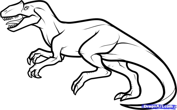 easy pencil sketch of dinosaur - Clip Art Library