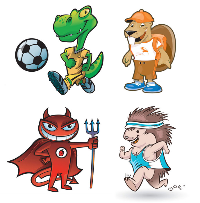 Fast CharactersSoccer Mascots - Fast Characters
