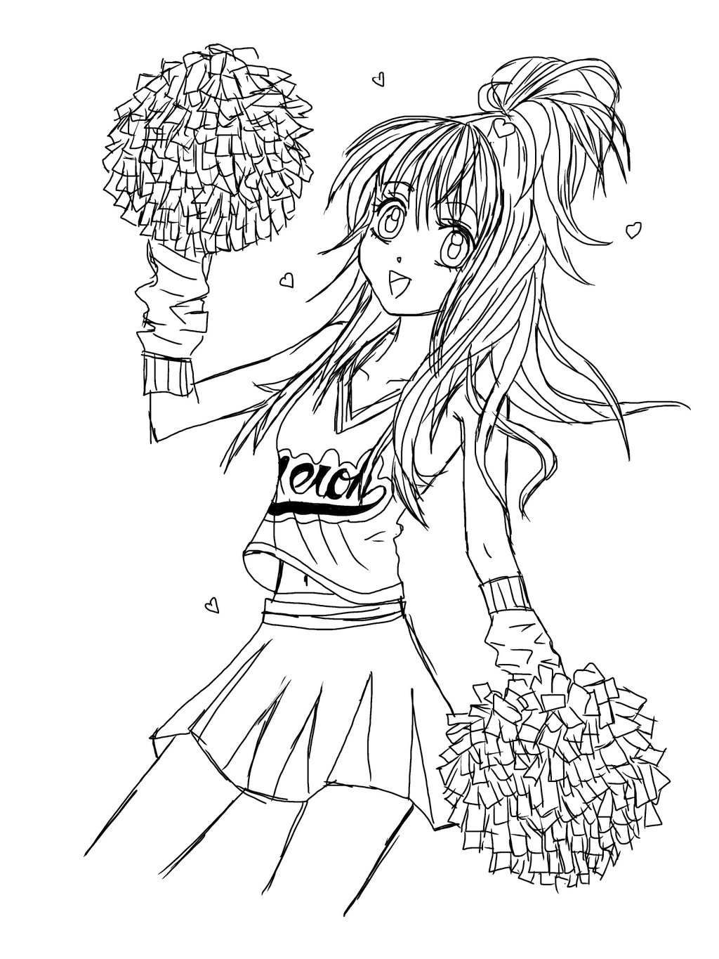 cheer needle coloring pages