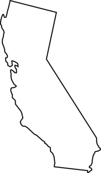 California State Outline Clip Art clip art - vector clip art 