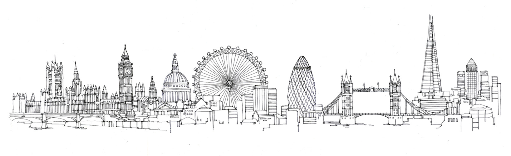 London Skyline Drawing - Gallery