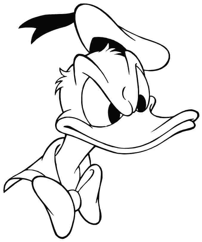 Cartoon Disney Donald Duck Colouring Pages Printable For Preschool #
