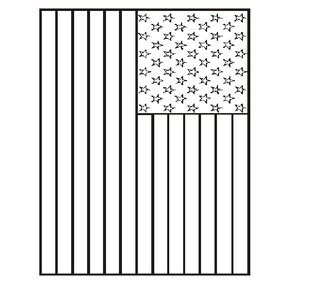 American Flag Printable Coloring Page Nuttin' But Preschool