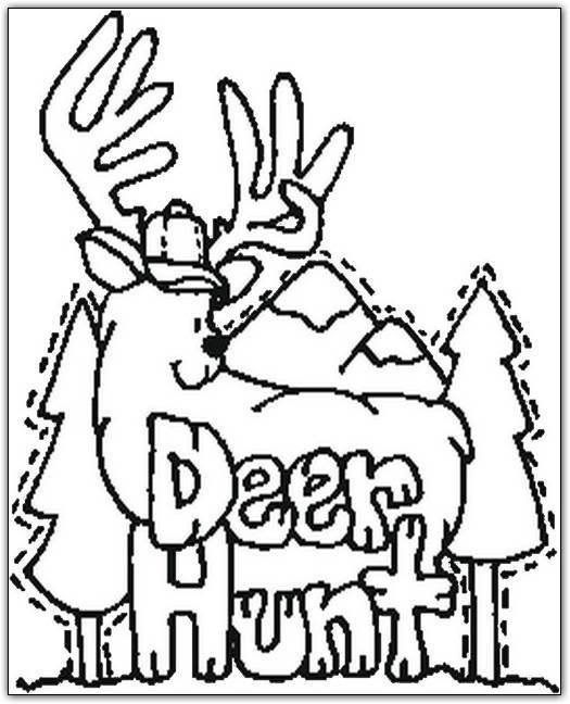 Duck Hunting Coloring Pages Free Download Clip Art Deer Kids