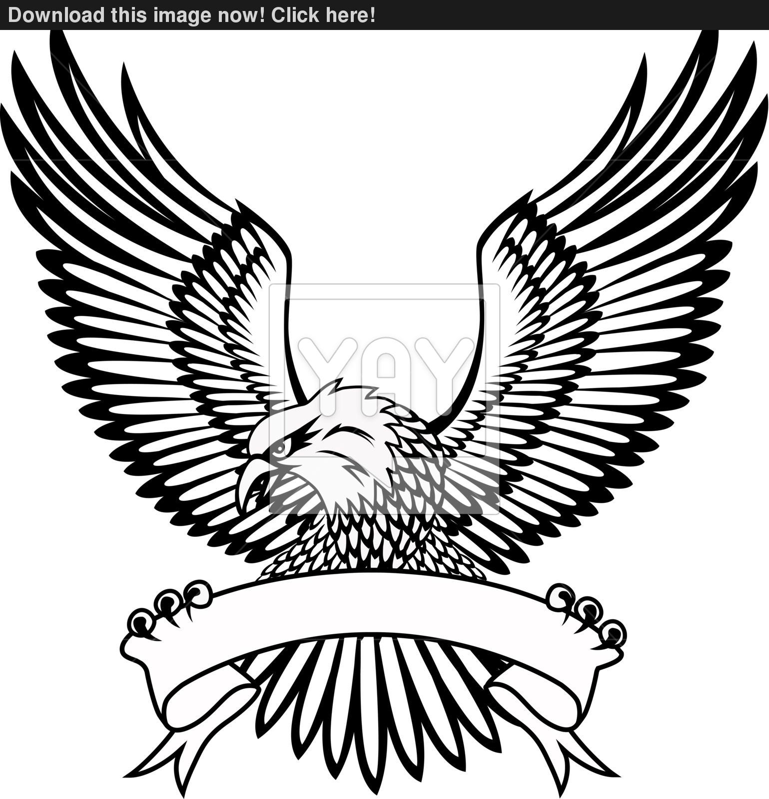Vector illustration of eagle emblem vector | YayImages.com