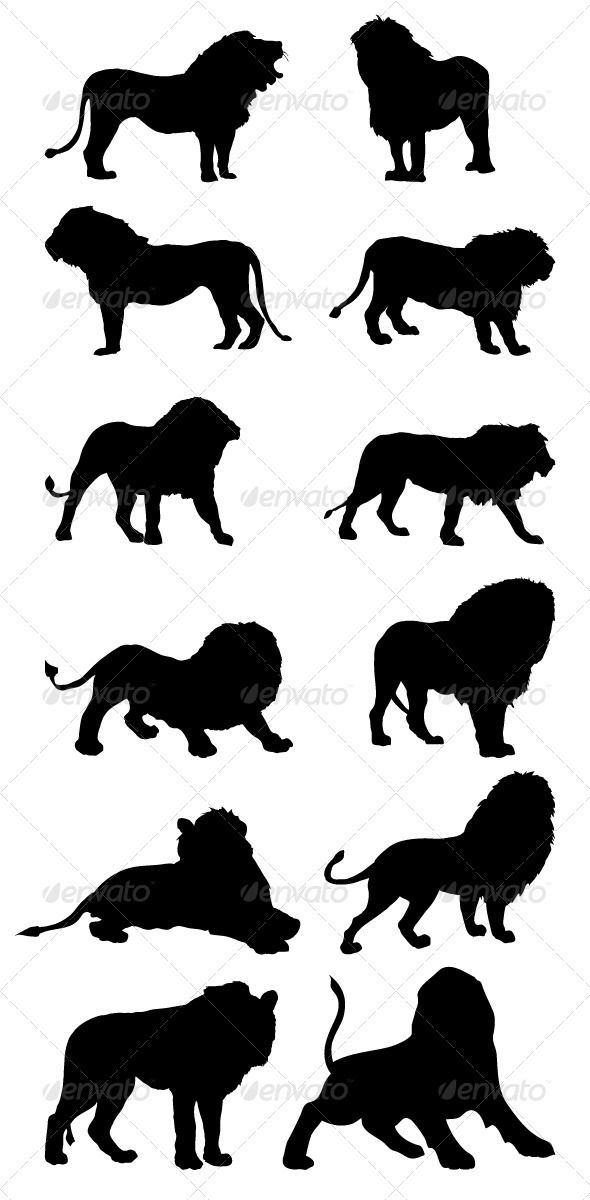 Lion Silhouettes, Possible tattoo idea | Tatted Up | Clipart library
