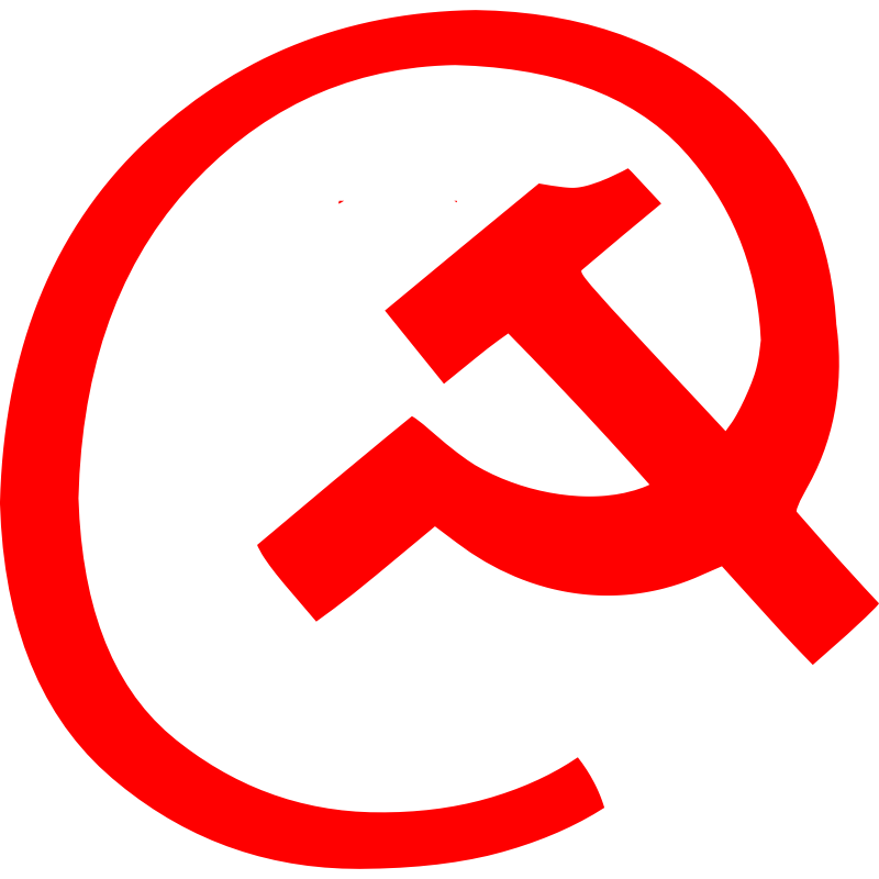 Clipart - email at hammer and sickle