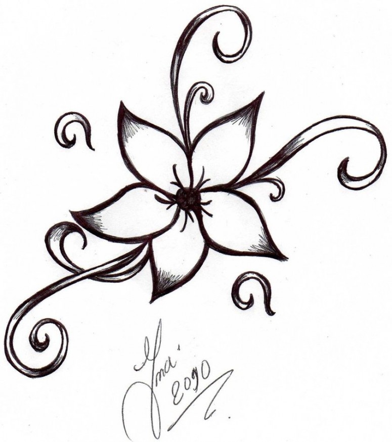 flower tattoo clip art - photo #3