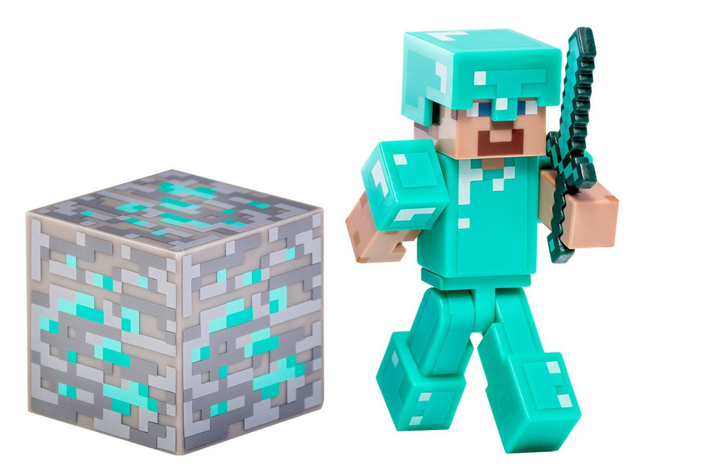 Minecraft Steve with Diamond Armor Action Figure – Acapsule Toys 