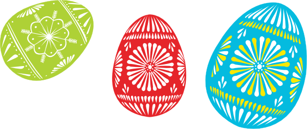 Colour Easter Eggs clip art Free Vector 