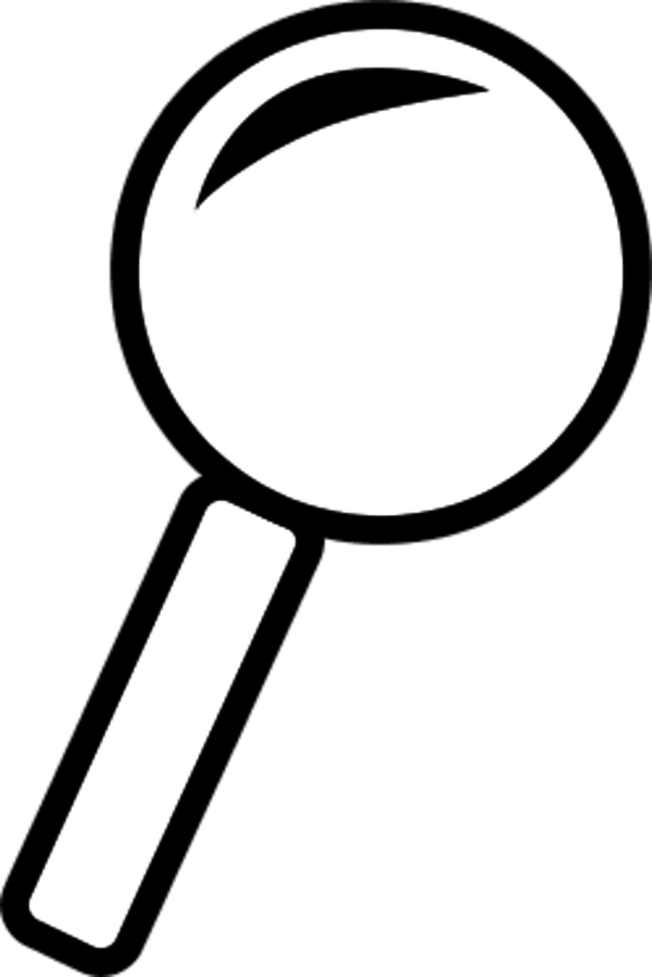 Magnifying Glass Outline Icon - vector Clip Art