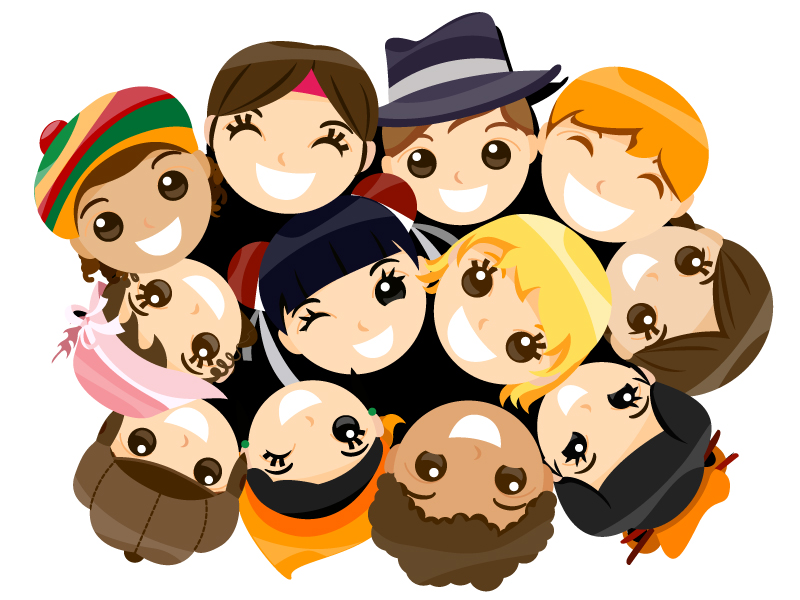 Laughter Of Children Cartoon Vector Illustration | Lazy Drawing