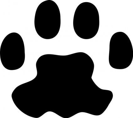 Cat paw print Vector clip art - Free vector for free download