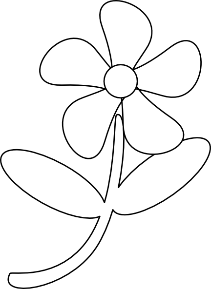Black White Flower clip art - vector clip art online, royalty free 