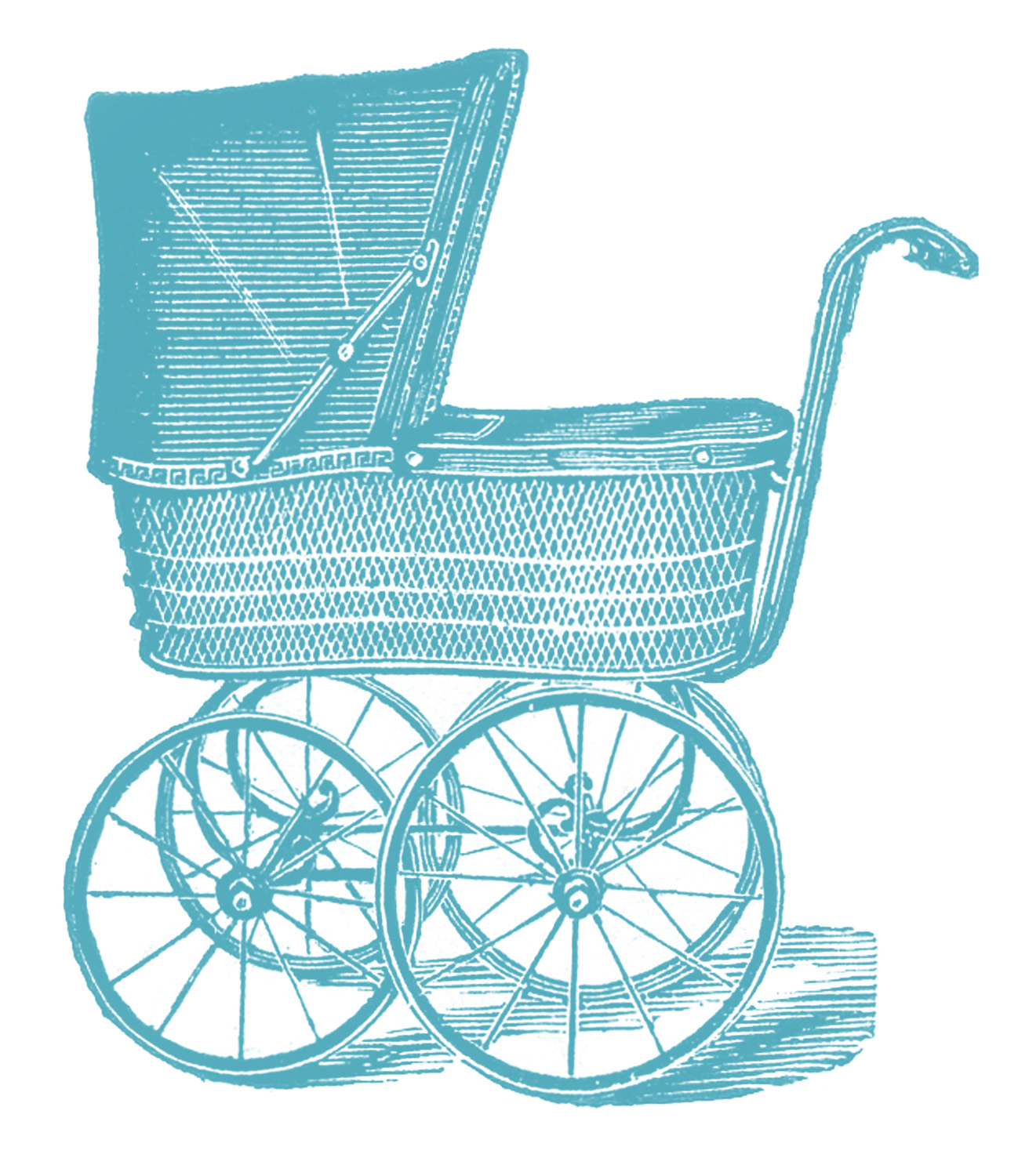 Royalty Free Images - Vintage Baby Carriages - The Graphics Fairy