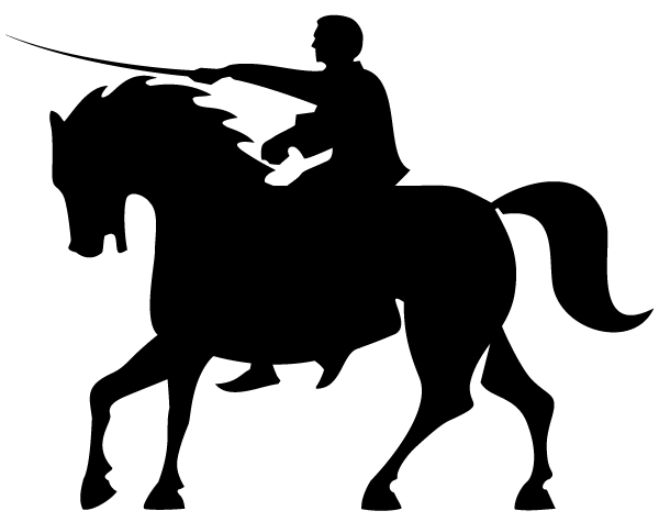 Horse Rider Silhouettes Vector | Download Free Vector Art