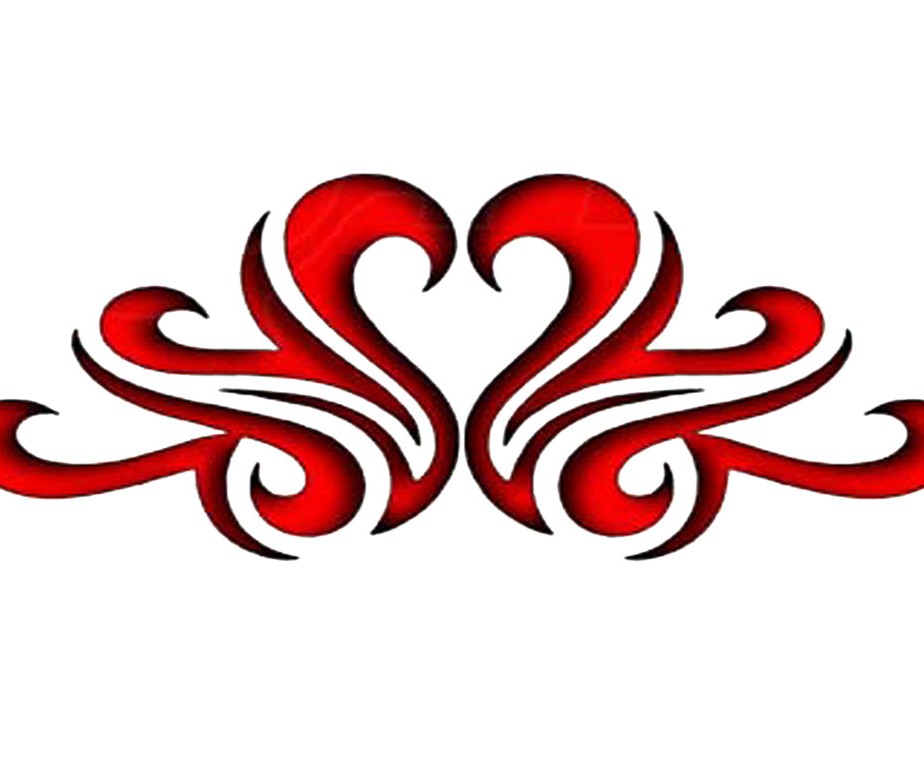 Tribal Red Hot Heart Band - Valentine Tattoo Design | TattooTemptation