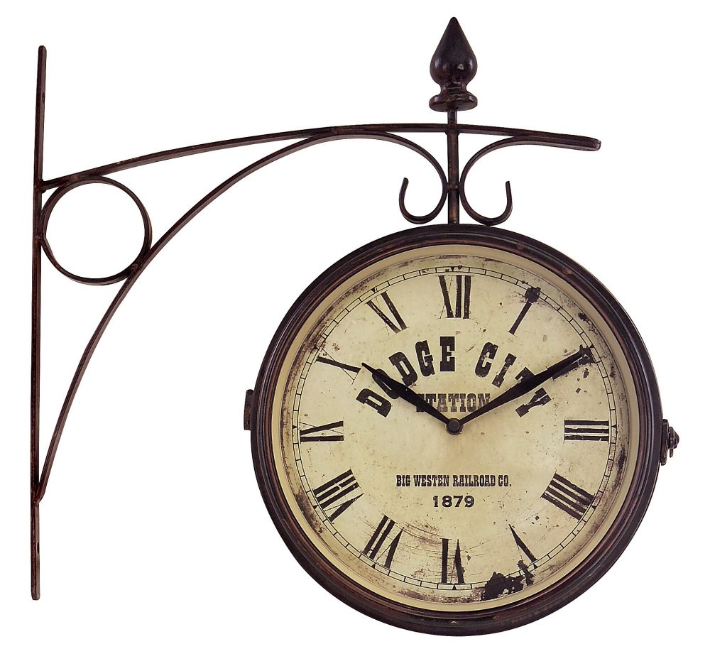 IMAX Worldwide Old Fashioned Train Station Clock - eFurniture Mart