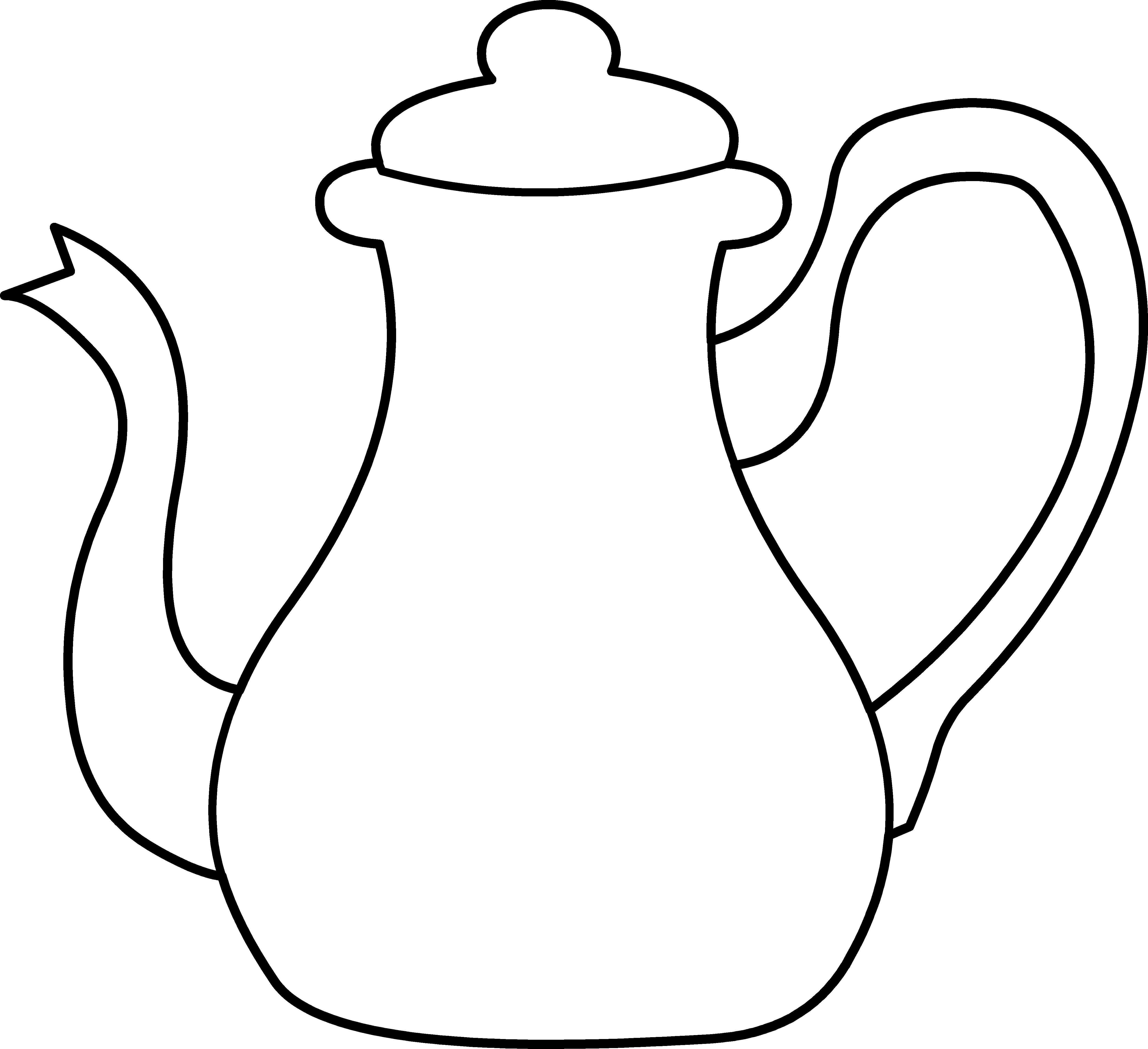 teapot and cup Colouring Pages