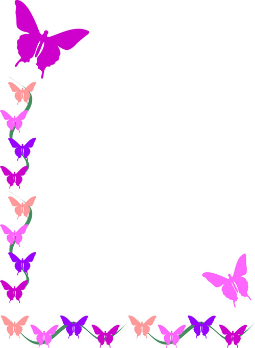 Butterfly page border - Clipart library - Clipart library