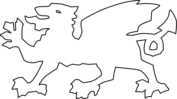 Welsh Dragon clip art - vector clip art online, royalty free 