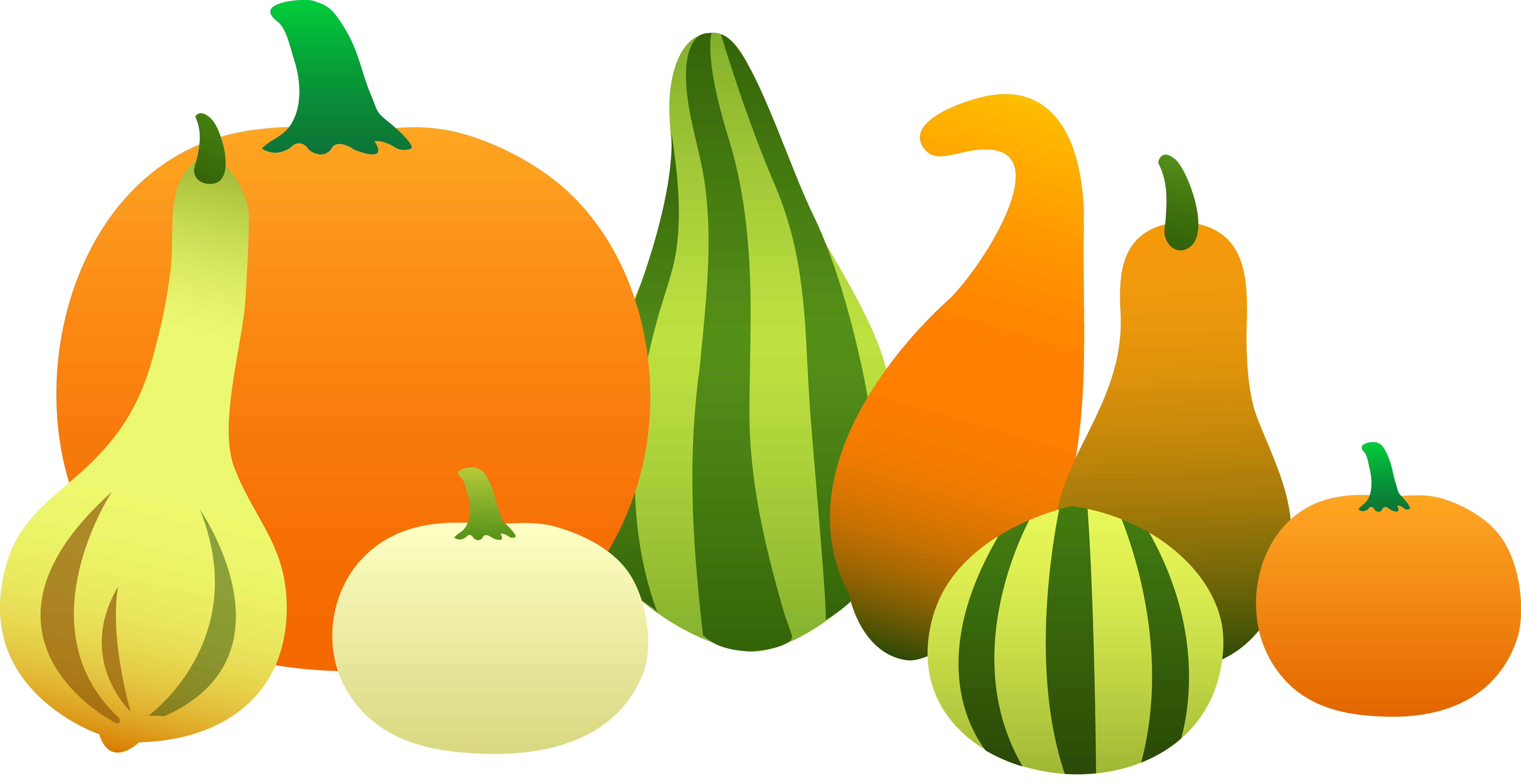 Thanksgiving Harvest Gourds - Free Clip Art