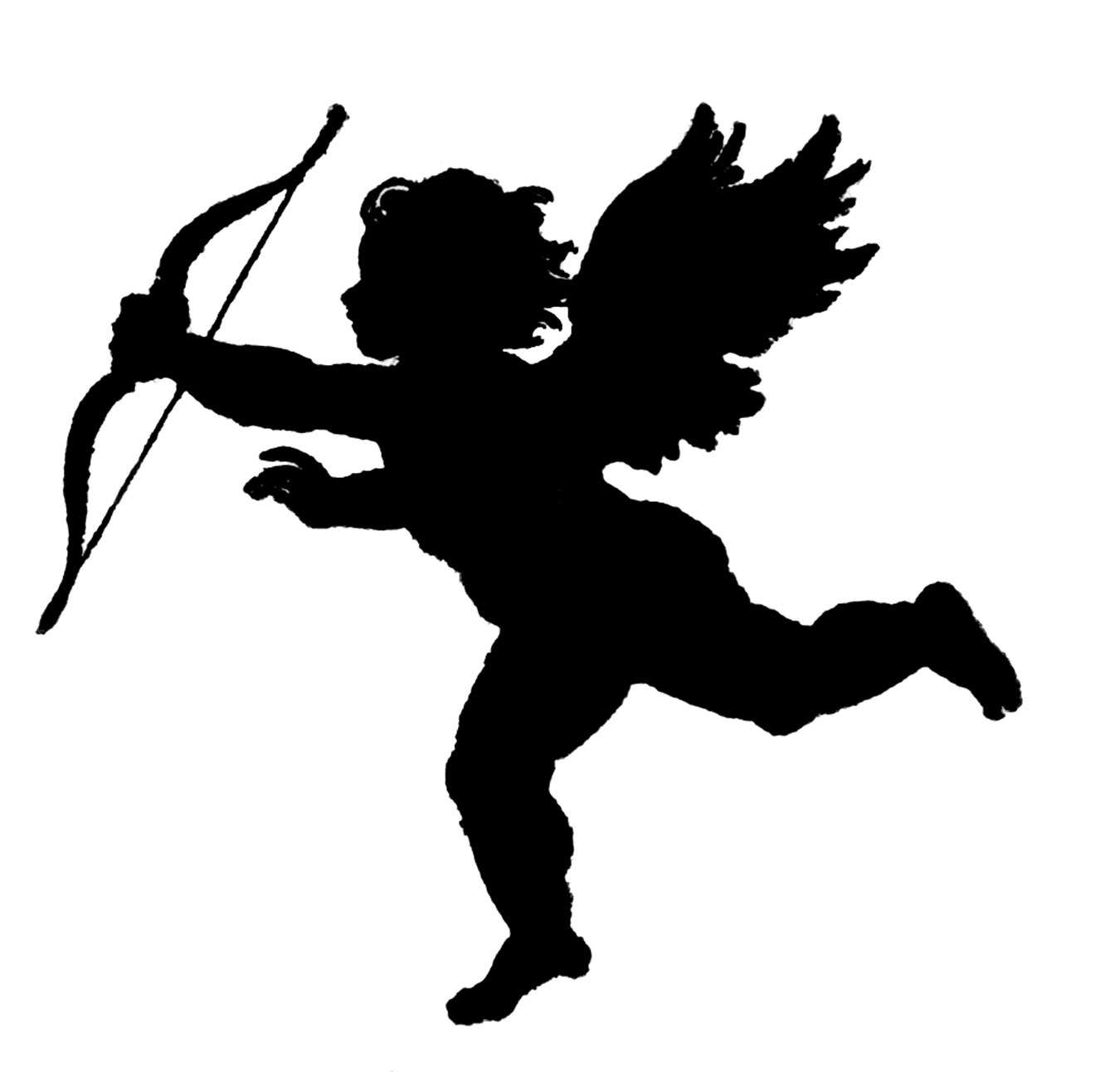 Valentine cupid silhouette | Craft Ideas | Clipart library