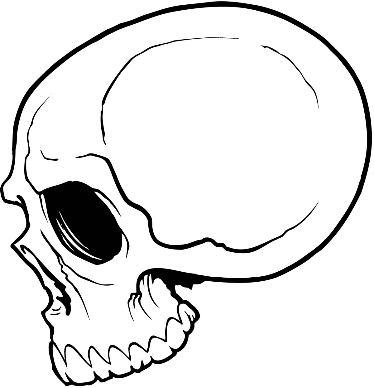 Simple Skull Drawing - Clipart library